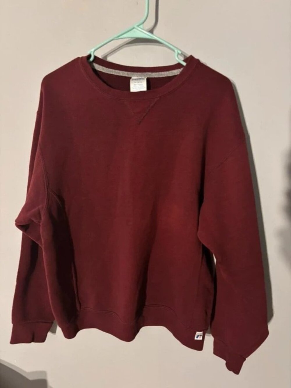 Classic Burgundy Crewneck Sweatshirt, Women's M